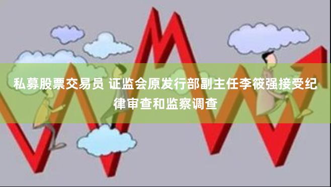 私募股票交易员 证监会原发行部副主任李筱强接受纪律审查和监察调查