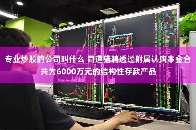 专业炒股的公司叫什么 同道猎聘透过附属认购本金合共为6000万元的结构性存款产品